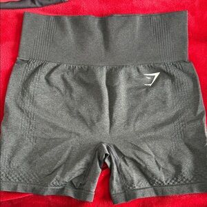 Gymshark Charcoal High-Waisted Athletic Shorts
